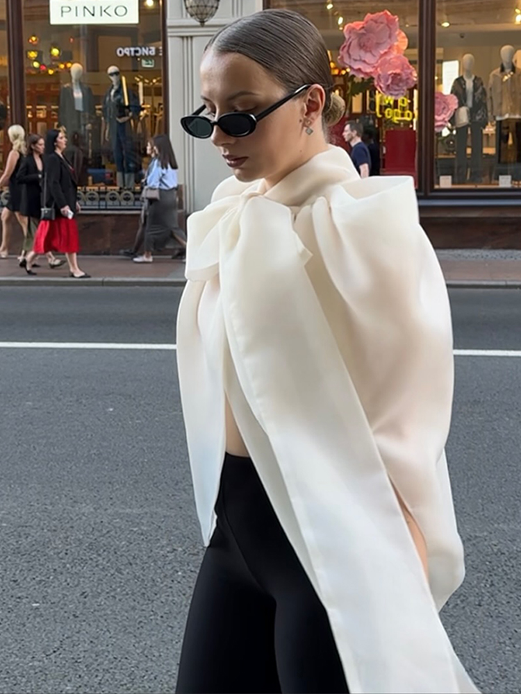 Wrap Blouse Chiffon - Модный женский топ без рукавов с