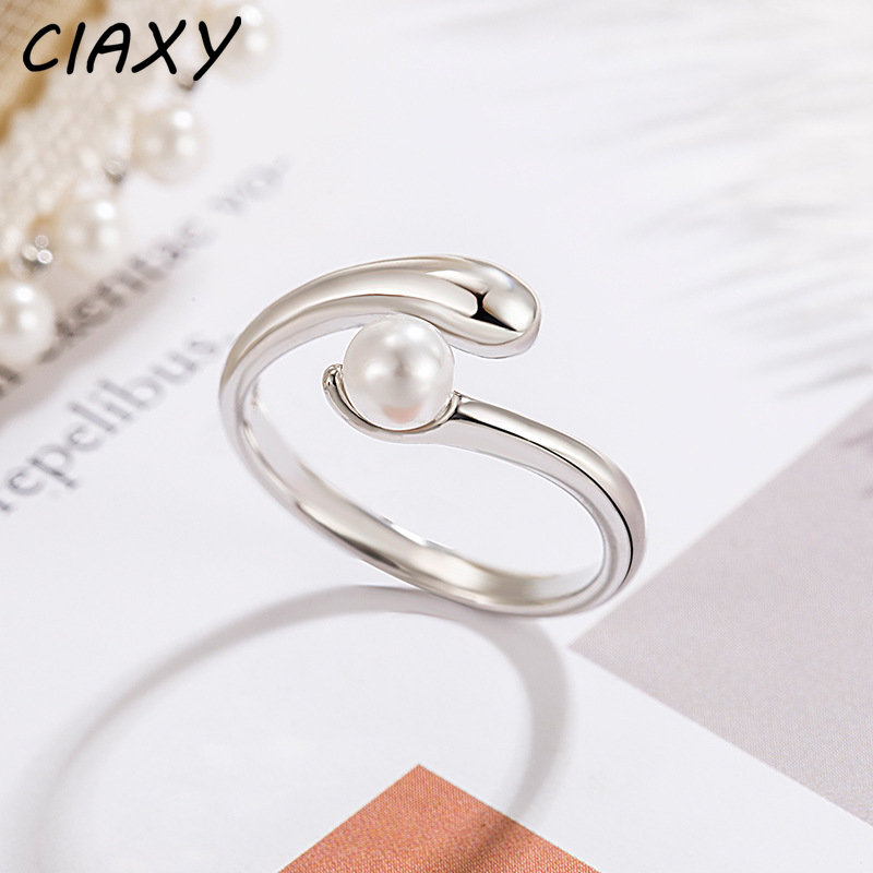 Women'S Fashion Guide - Серебристое кольцо с жемчугом и круглым