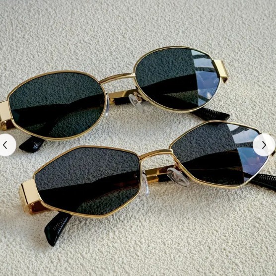 Women Fashion Glasses - Модные круглые металлические солнцезащитные очки для