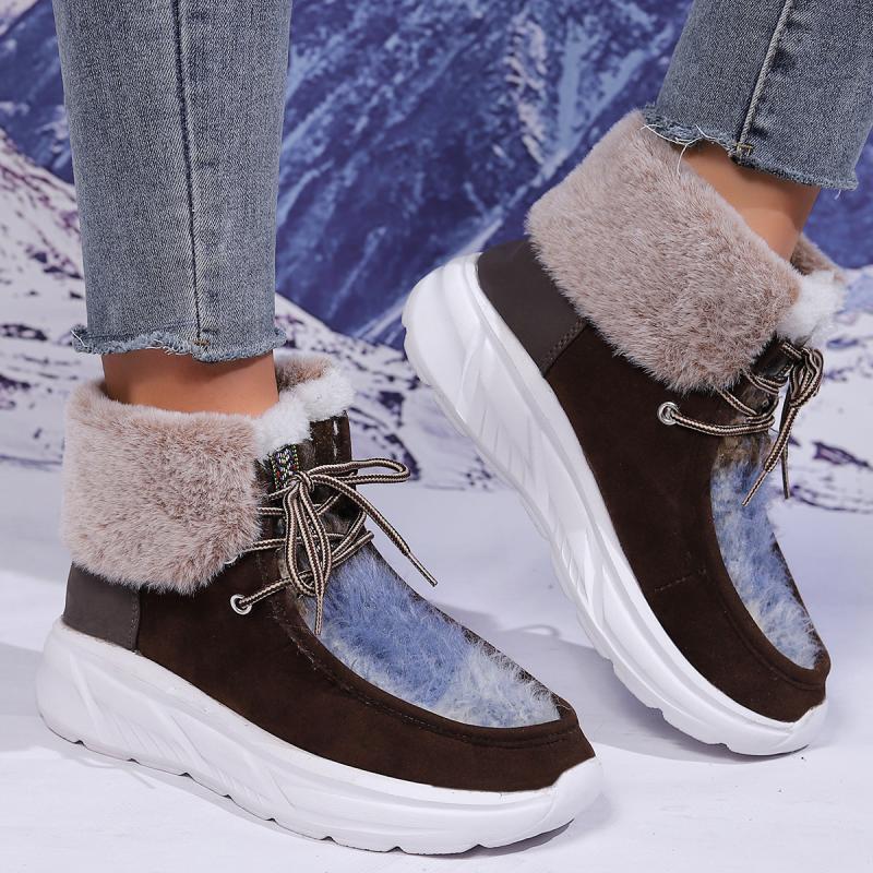 Women'S Fashion Hiking Boots - Модные зимние ботинки из искусственного меха