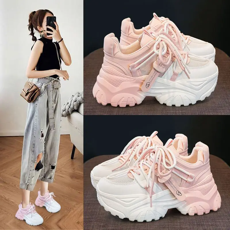 Women'S Fashion Tennis Shoes - Женские повседневные кроссовки на платформе, весенние,