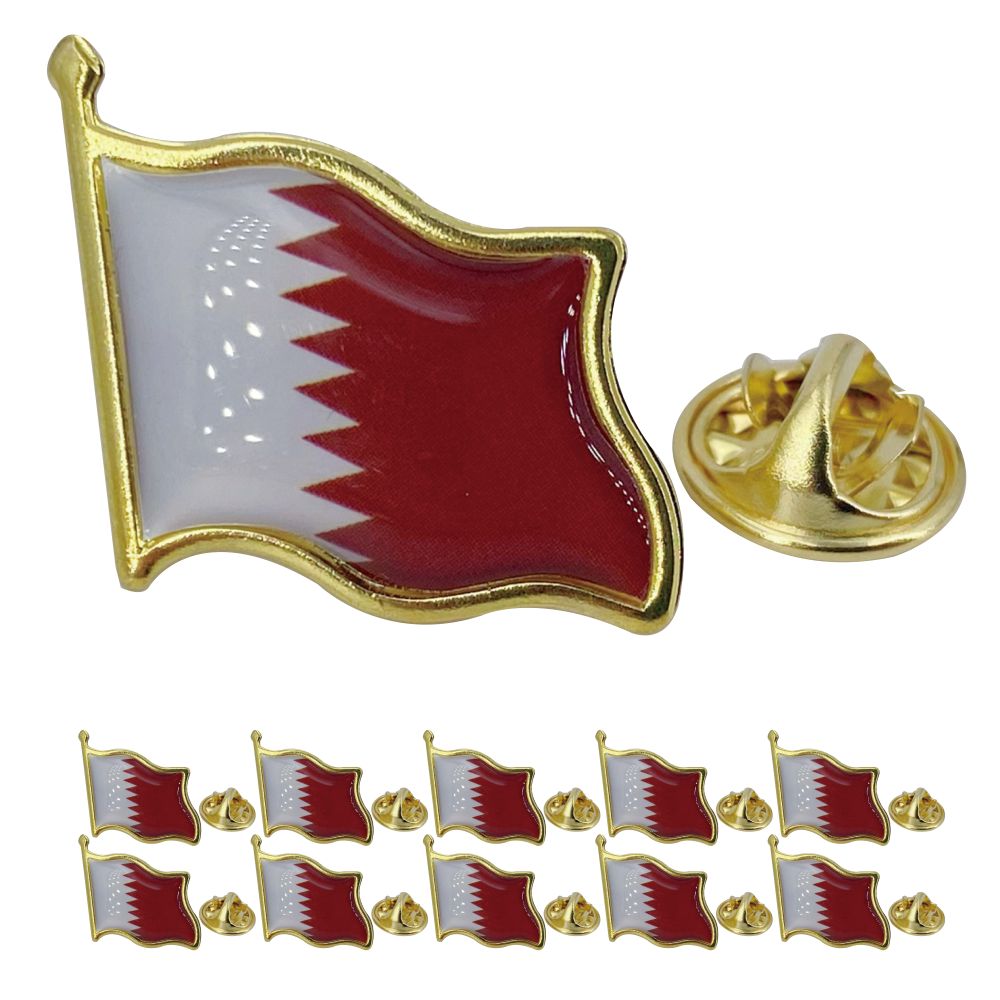 Women Fashion Qatar - Значок с флагом Катара - эмалированный