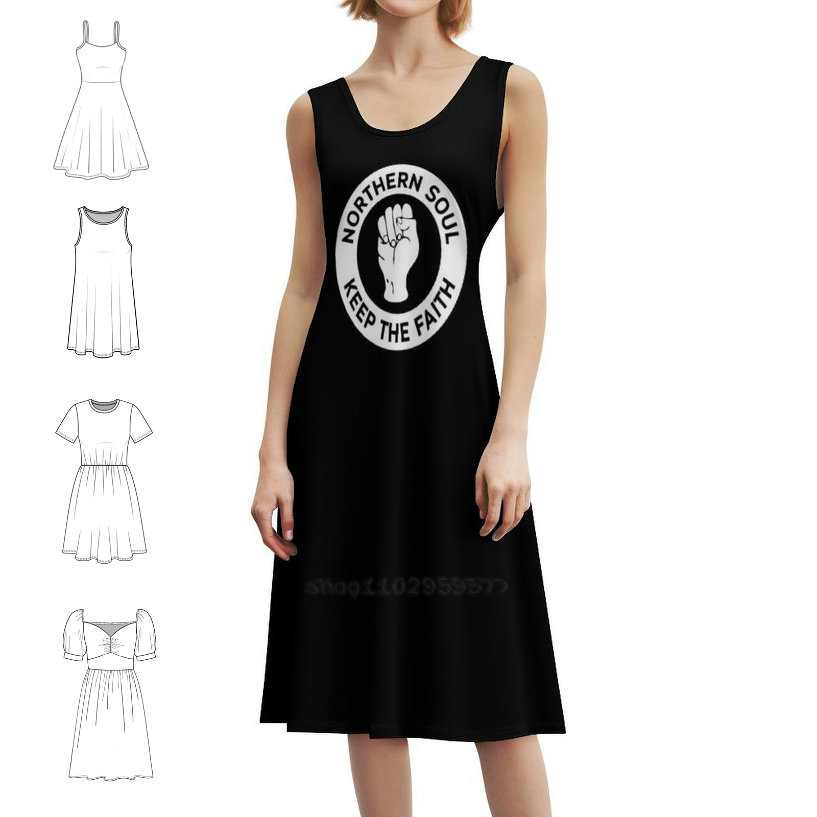 Women Fashion Gown - Northern Soul-Keep The Faith Шикарное платье