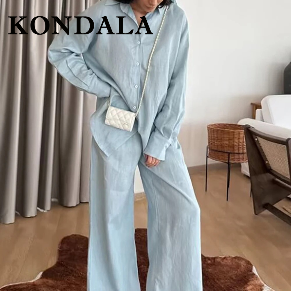 Women'S Fashion For 2025 - KONDALA Chic Y2K синий повседневный женский