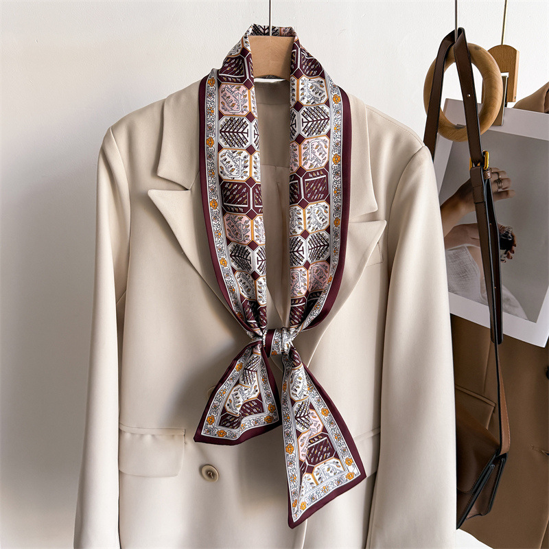 Women'S Fashion Layering - 12*145 см маленький новый двухслойный шелковый