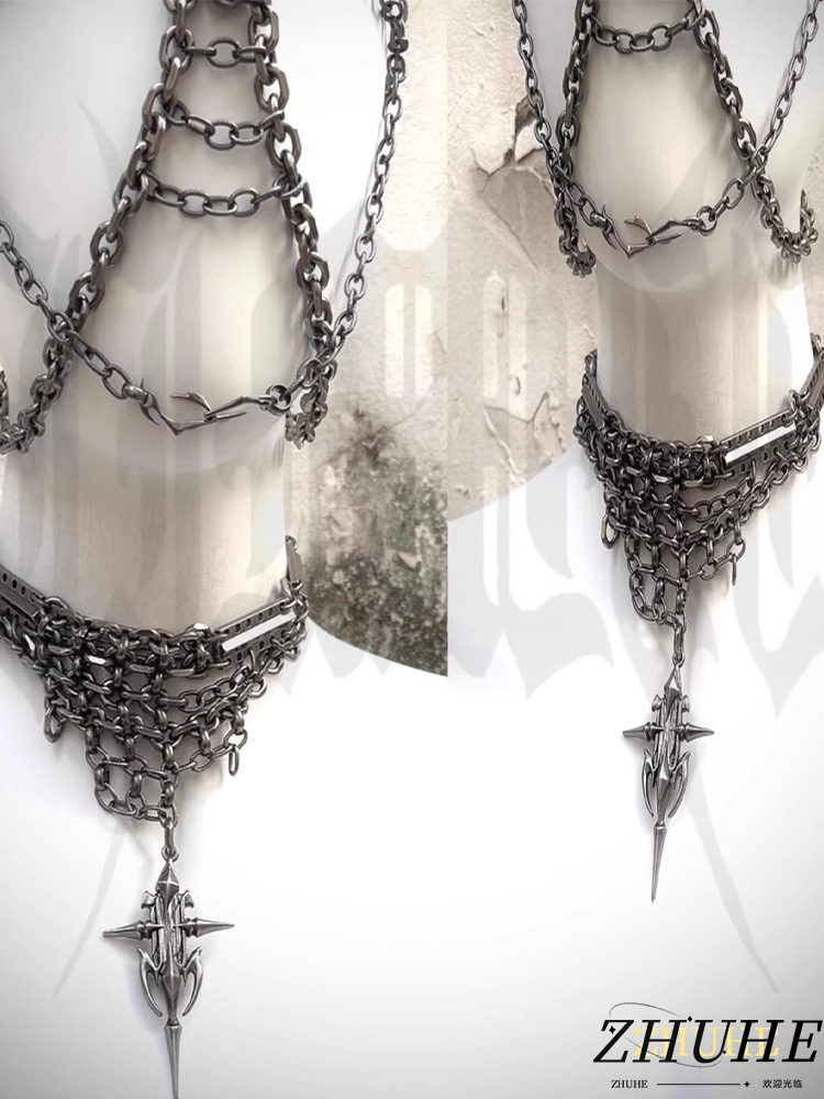 Women'S Fashion Edgy - Готические многослойные ювелирные аксессуары-цепочки, модное ожерелье
