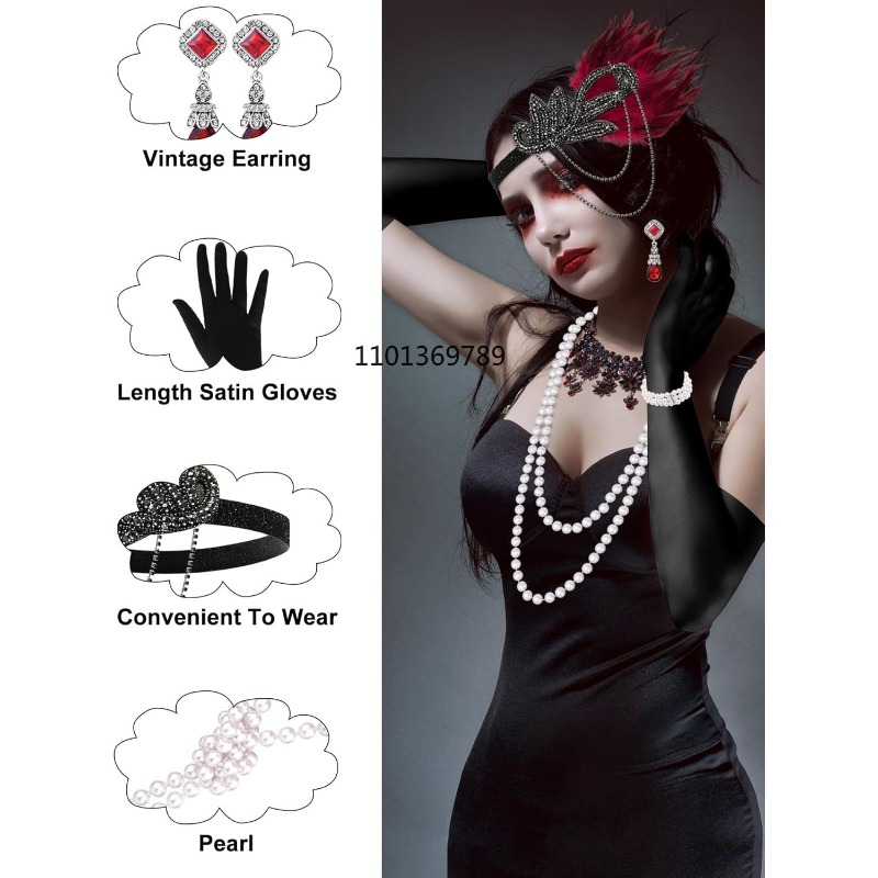 Набор из 6 аксессуаров в стиле – обзор и цена Women'S Fashion Roaring 20S
