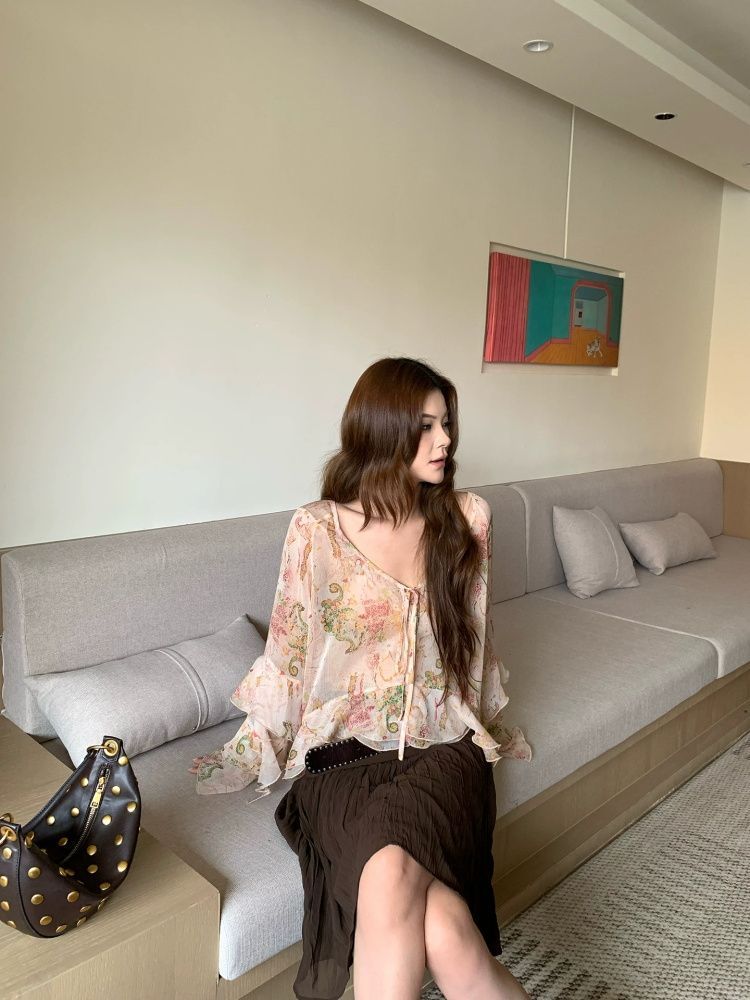 Женская шифоновая блузка с при – обзор и цена Wrap Blouse Chiffon