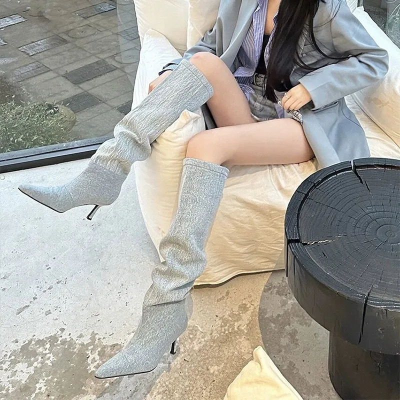 Длинные сапоги выше колена на  – обзор и цена Women Fashion Jeans