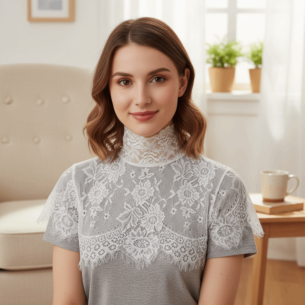 Съемный воротник-шаль из шифон – обзор и цена Wrap Blouse Chiffon
