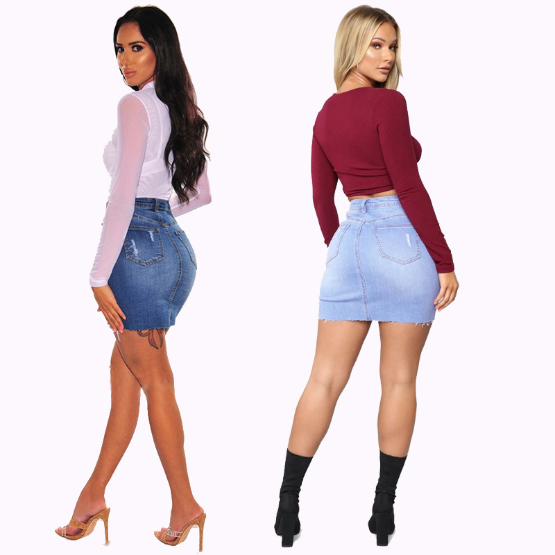 Джинсовые мини-юбки с эффектом – обзор и цена Women Fashion Jeans