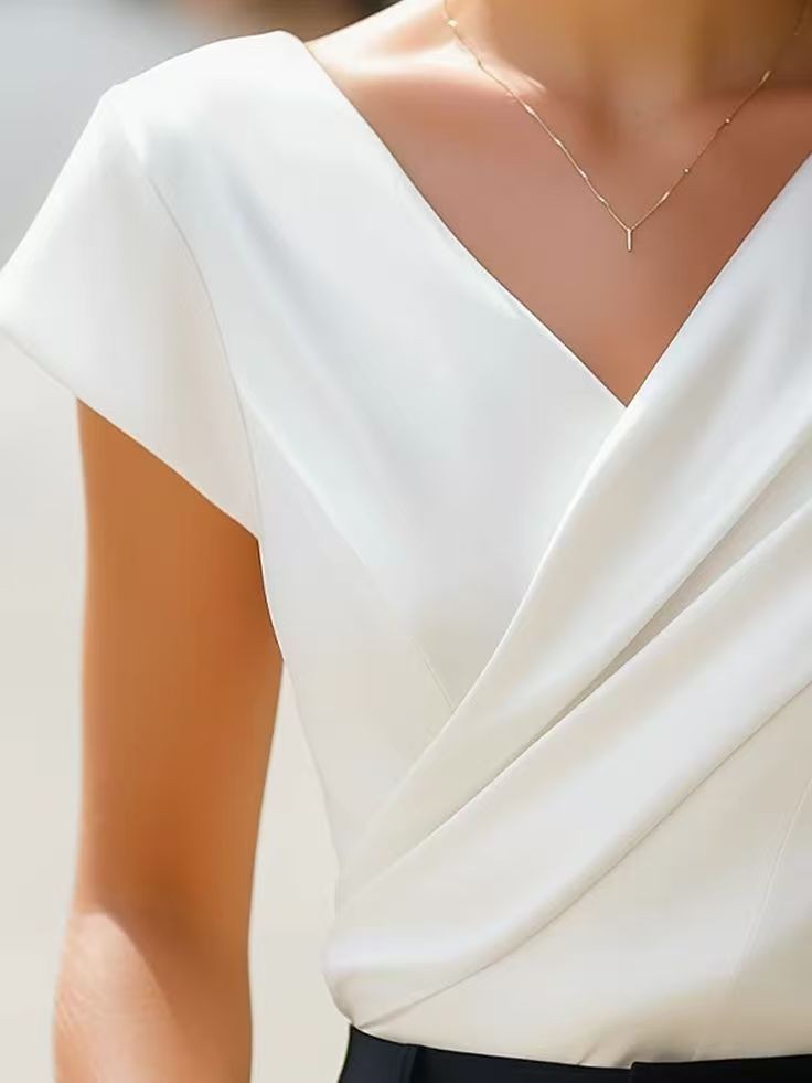 Летняя женская блузка белого ц – обзор и цена Wrap Blouse Chiffon