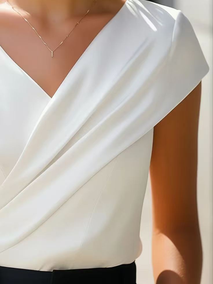 Летняя женская блузка белого ц – обзор и цена Wrap Blouse Chiffon