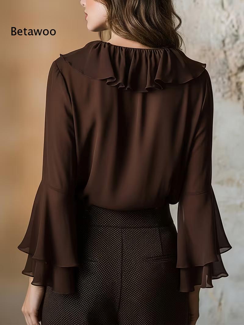 Женская элегантная шифоновая б – обзор и цена Wrap Blouse Chiffon