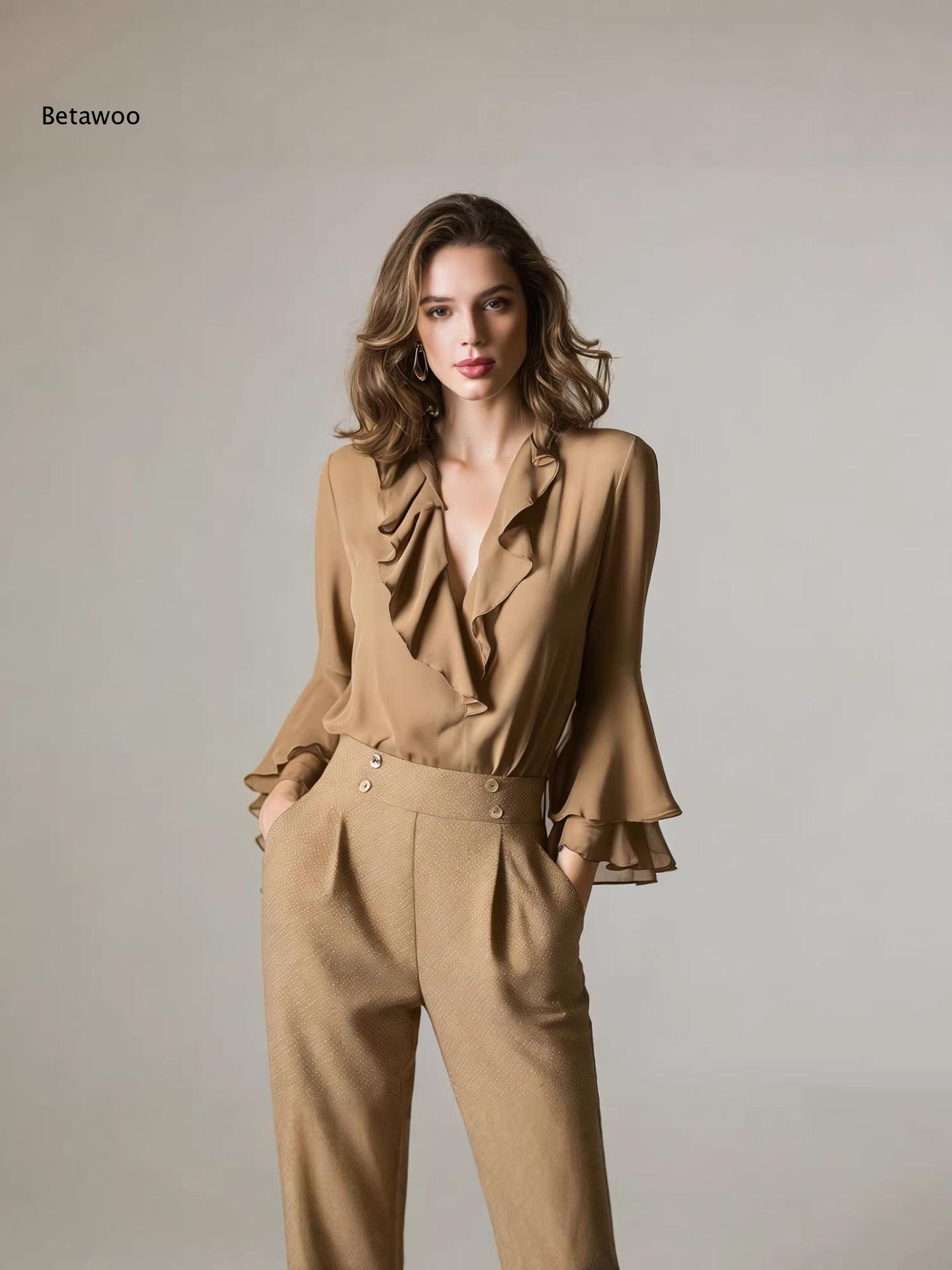 Женская элегантная шифоновая б – обзор и цена Wrap Blouse Chiffon