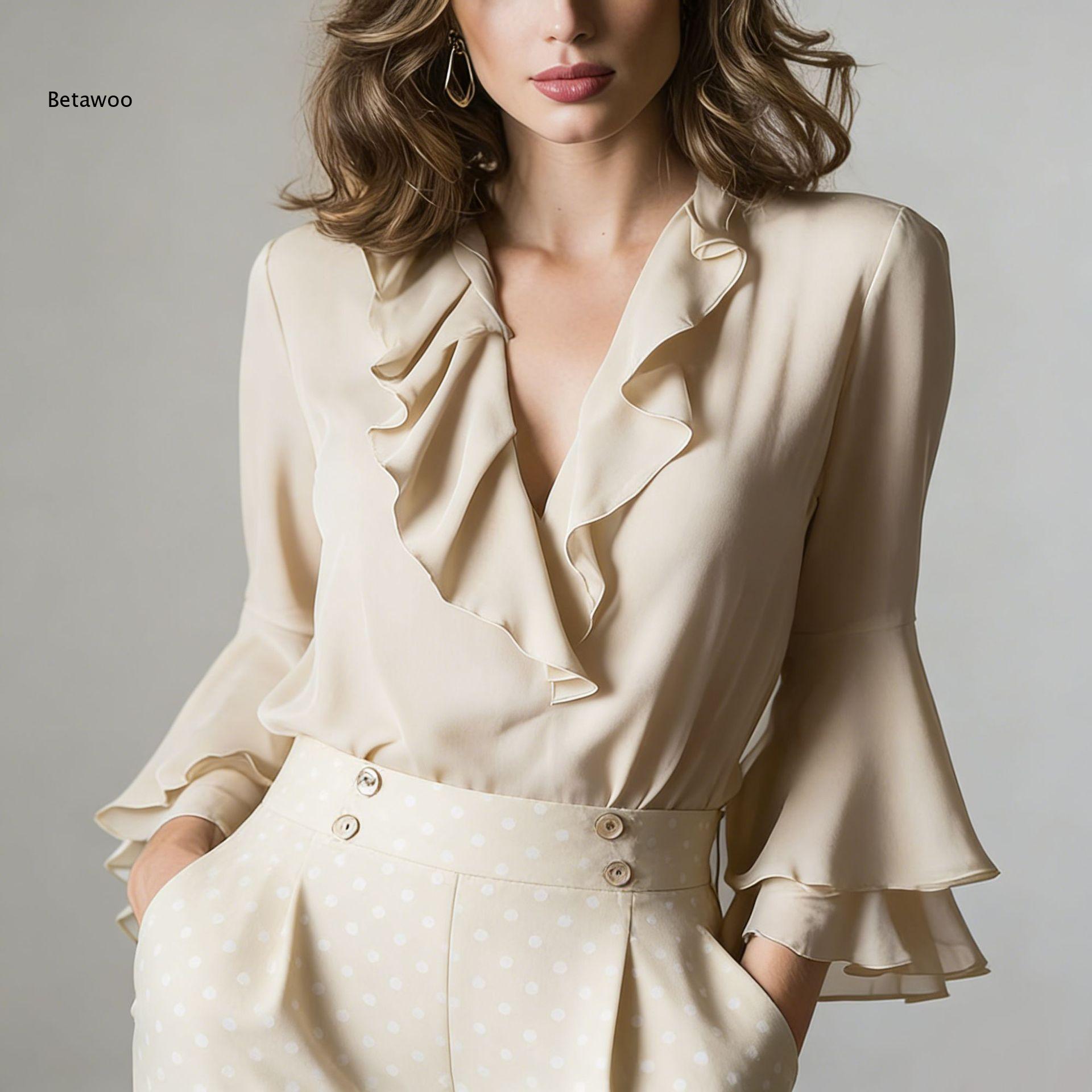 Женская элегантная шифоновая б – обзор и цена Wrap Blouse Chiffon